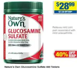 My Chemist Nature's Own Glucosamine Sulfate 400 Tablets offer