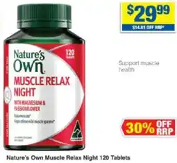 My Chemist Nature's Own Muscle Relax Night 120 Tablets offer