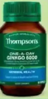 My Chemist Thompson's One-A-Day Bilberry 12000 or Ginkgo 6000 offer