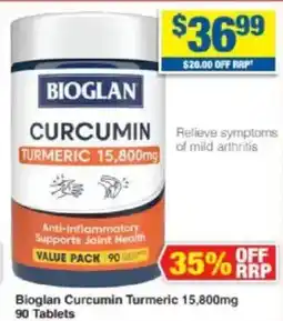 My Chemist Bioglan Curcumin Turmeric 15,800mg 90 Tablets offer