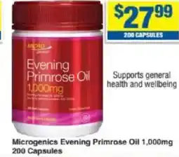 My Chemist Microgenics Evening Primrose Oil 1,000mg offer