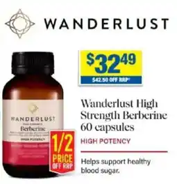 My Chemist Wanderlust High Strength Berberine offer
