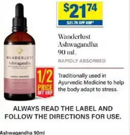 My Chemist WANDERLUST Ashwagandia offer