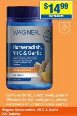 My Chemist Wagner Horseradish, Vit C & Garlic 200 Tablets offer