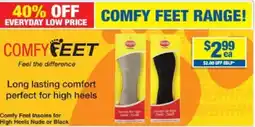 My Chemist Comfy Feet Insoles for High Heels Nude or Black offer