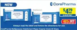 My Chemist CorePharma Multipurpose Disinfectant Wipes Hospital Grade offer