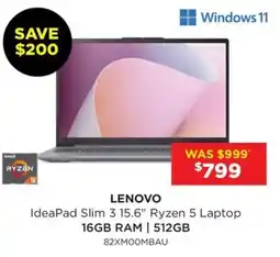 Bing Lee IdeaPad Slim 3 15.6" Ryzen 5 Laptop offer