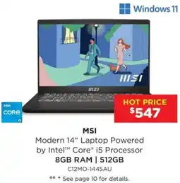 Bing Lee Modern 14" Laptop Powered by Intel Core i5 Processor 8GB RAM | 512GB offer