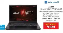 Bing Lee Nitro V 15.6" RTXTM 4050 Gaming Laptop Powered offer