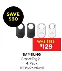 Bing Lee SAMSUNG SmartTag2 - 4 Pack EI-T5600KWEGAU offer