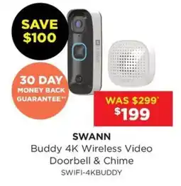 Bing Lee Buddy 4K Wireless Video Doorbell & Chime SWIFI-4KBUDDY offer