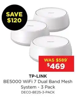 Bing Lee BE5000 WiFi 7 Dual Band Mesh System 3 Pack DECO-BE25-3-PACK offer