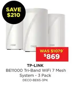 Bing Lee BE11000 Tri-Band WiFi 7 Mesh System - 3 Pack DECO-BE65-3PK offer