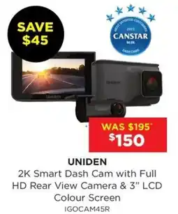 Bing Lee 2K Smart Dash Cam with Full HD Rear View Camera & 3" LCD Colour Screen offer