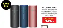 Bing Lee ULTIMATE EARS Boom 4 Portable Bluetooth Speaker offer