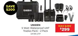 Bing Lee 5 Watt Waterproof UHF Tradies Pack offer