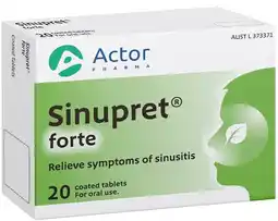 healthylife Sinupret Forte Sinusitis Relief 20 Tablets offer