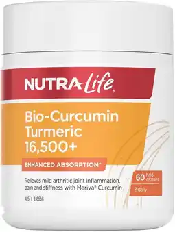 healthylife Nutra-Life Bio-Curcumin Turmeric 16500+ 60 Capsules offer