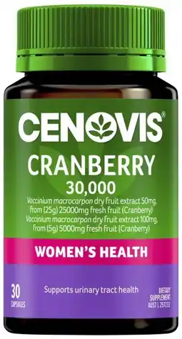 healthylife Cenovis Cranberry 30000mg 30 Capsules offer
