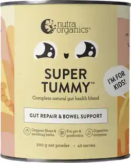 healthylife Nutra Organics Kids Super Tummy Powder 200g offer