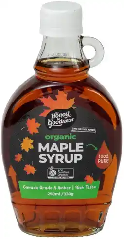 healthylife Honest to Goodness Organic Maple Syrup 250ml offer