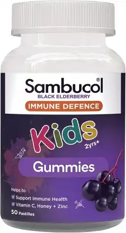 healthylife Sambucol Kids Immune Defence Gummies 50 Pack offer