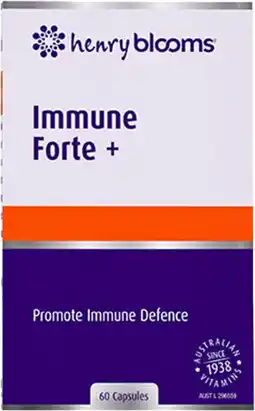 healthylife Henry Blooms Immune Forte + 60 Vege Capsules offer