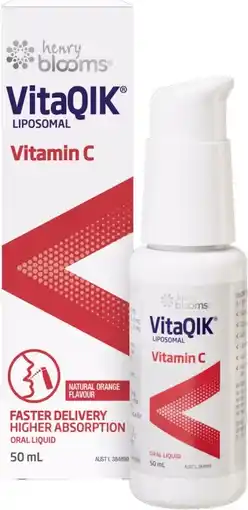 healthylife Henry Blooms VitaQIK Liposomal Vitamin C 50ml offer