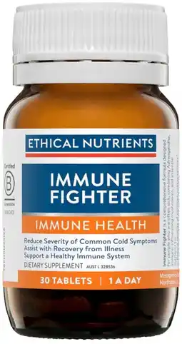 healthylife Ethical Nutrients Immune Fighter 30 Tablets offer