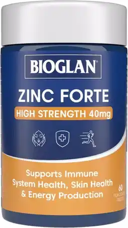 healthylife Bioglan Zinc Forte High Strength 40mg 60 Tablets offer