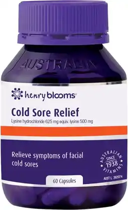 healthylife Henry Blooms Cold Sore Relief 60 Capsules offer