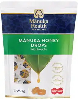 healthylife Manuka Health MGO 400+ Manuka Honey Drops Propolis 250g offer