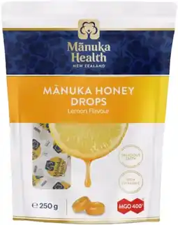 healthylife Manuka Health MGO 400+ Manuka Honey Drops Lemon 250g offer