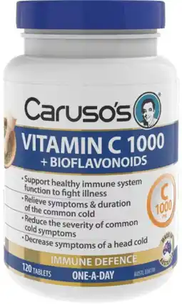 healthylife Caruso’s Natural Health Vitamin C 1000 + Bioflavonoids 120 offer