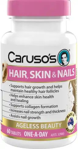 healthylife Caruso’s Natural Health Hair Skin and Nails 60 Tablets offer
