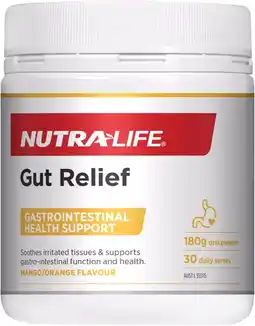healthylife Nutra-Life Gut Relief Powder Mango/ Orange - 180g offer