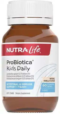 healthylife Nutra-Life Probiotica Kids Daily 60 Chewable Tablets offer