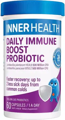 healthylife Inner Health Daily Immune Boost Probiotic 60 Capsules offer
