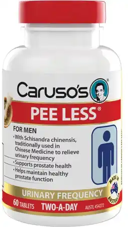 healthylife Caruso’s
 Natural Health Pee Less 60 Tablets offer