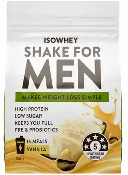 healthylife IsoWhey Men's Shake Vanilla 840g offer