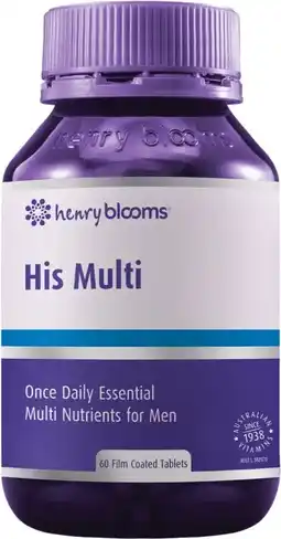 healthylife Henry Blooms His Multi 60 Film Coated Tablets offer