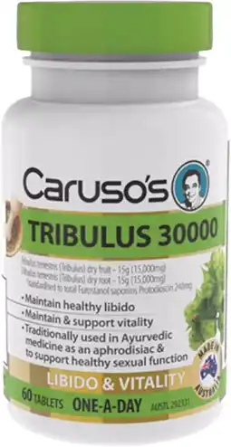 healthylife Caruso’s Natural Health Tribulus 30000 60 Tablets offer