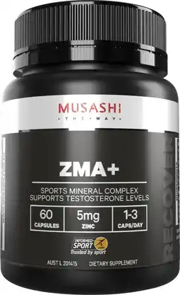 healthylife Musashi ZMA+ 60 Capsules offer