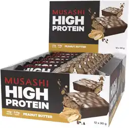 healthylife Musashi High Protein Bar Peanut Butter 12 x 90g offer