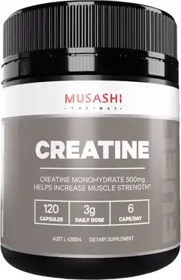 healthylife Musashi Creatine 120 Capsules offer