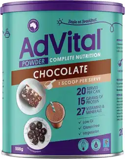 healthylife AdVital Nutritionally Complete Chocolate Powder 500g offer