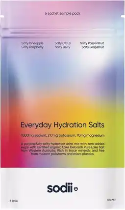 healthylife Sodii Everyday Hydration Salts Mixed Flavour 6 Pack offer