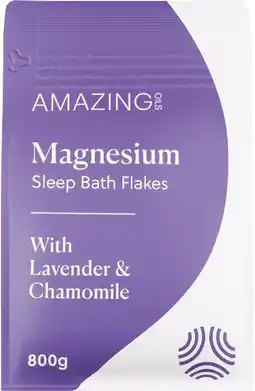 healthylife Amazing Oils Magnesium Sleep Bath Flakes Lavender & Chamomile 800g offer
