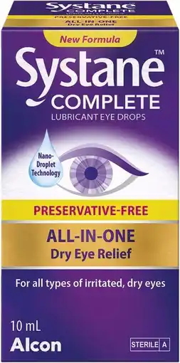 healthylife Systane Complete Lubricant Eye Drops Preservative Free 10ml offer