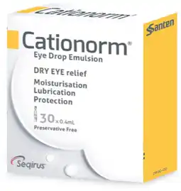 healthylife Cationorm Eye Drops Preservative Free 30 x 0.4ml offer